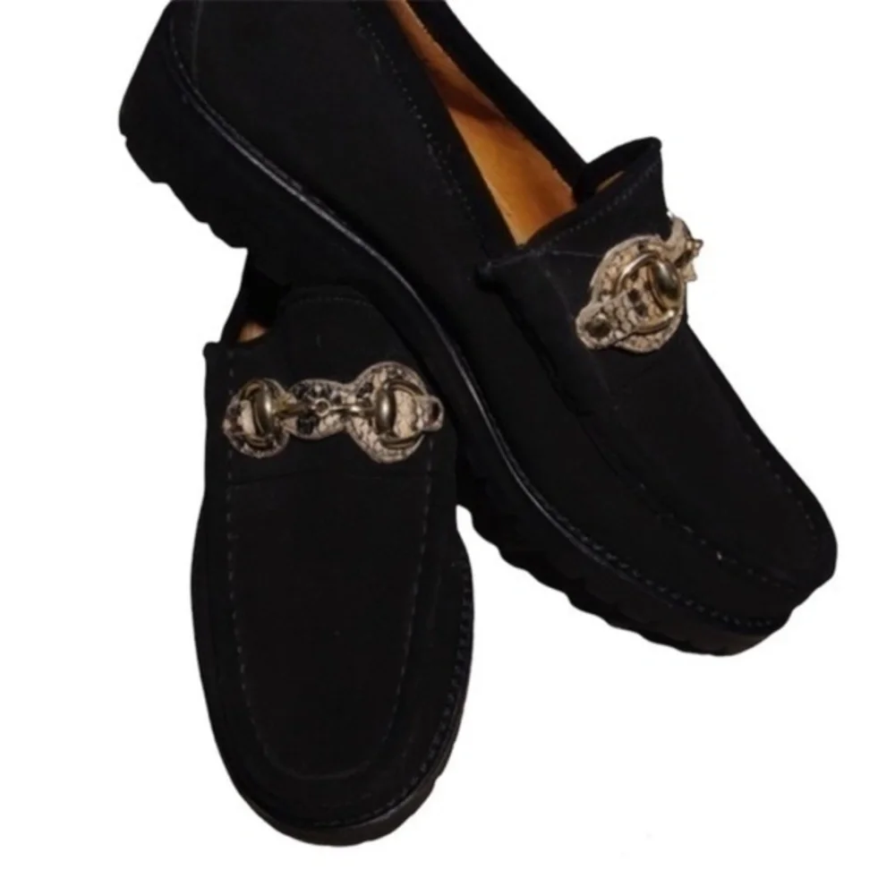 Gucci Mens Suede Horsebit Loafers